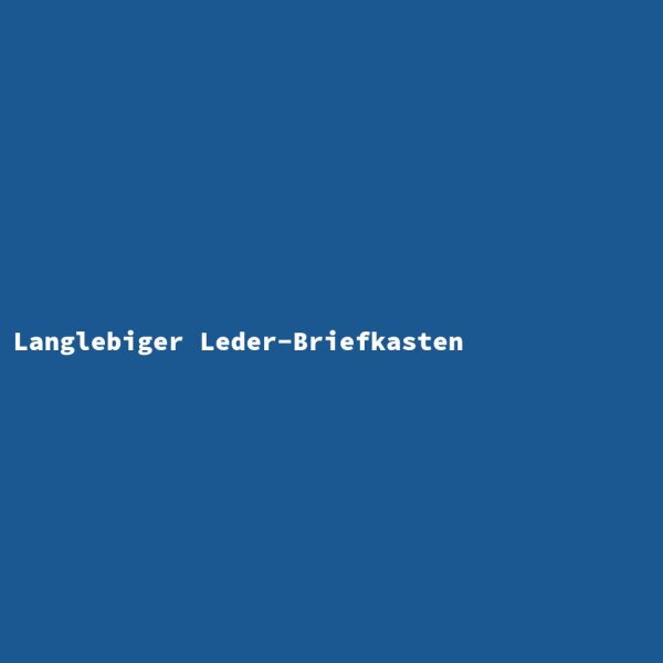 Langlebiger Leder-Briefkasten